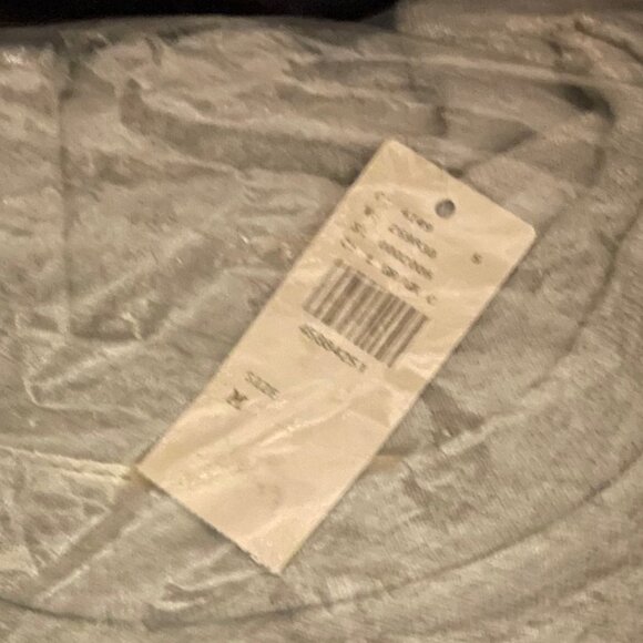 Anthropologie Mini Sweatshirt Dress Medium Gray Cotton Short Sleeve Cloth Stone - Picture 8 of 8